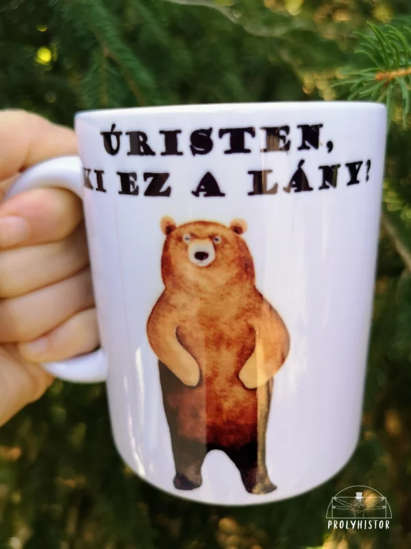 Csodálkozó mackó bögre