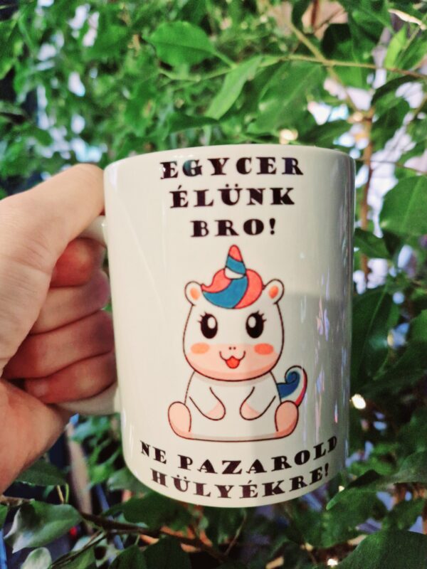 Egycer élünk bro! Ne pazarold hülyékre!