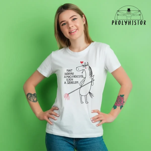 Mint hányni a macifröccstől, ilyen a szerelem - unisex póló