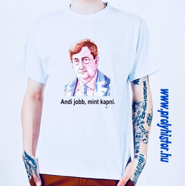 Andi jobb, mint kapni (unisex biopamut póló)