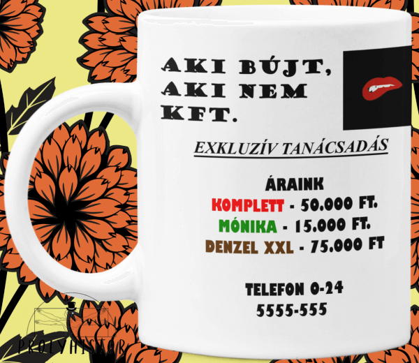 AKI BÚJT, AKI NEM KFT bögre