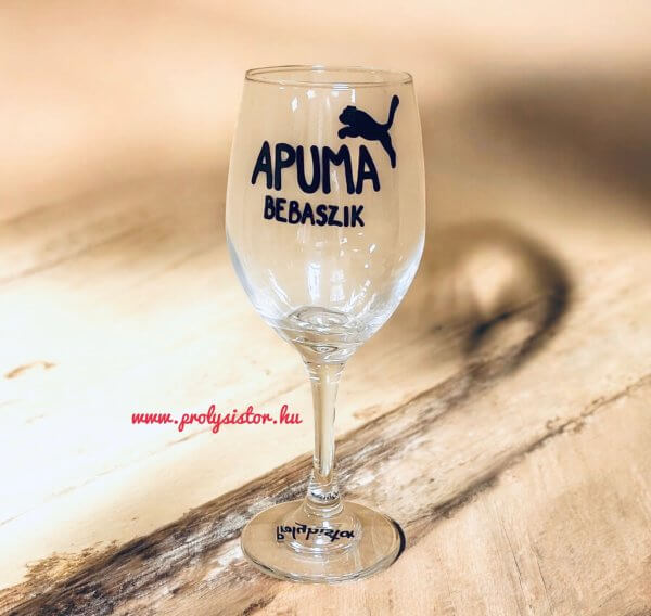 Apuma-borospohár