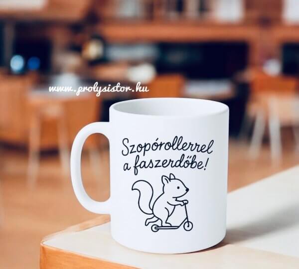 Szopóroller bögre
