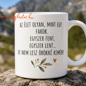 Az élet olyan mint egy farok (bögre)