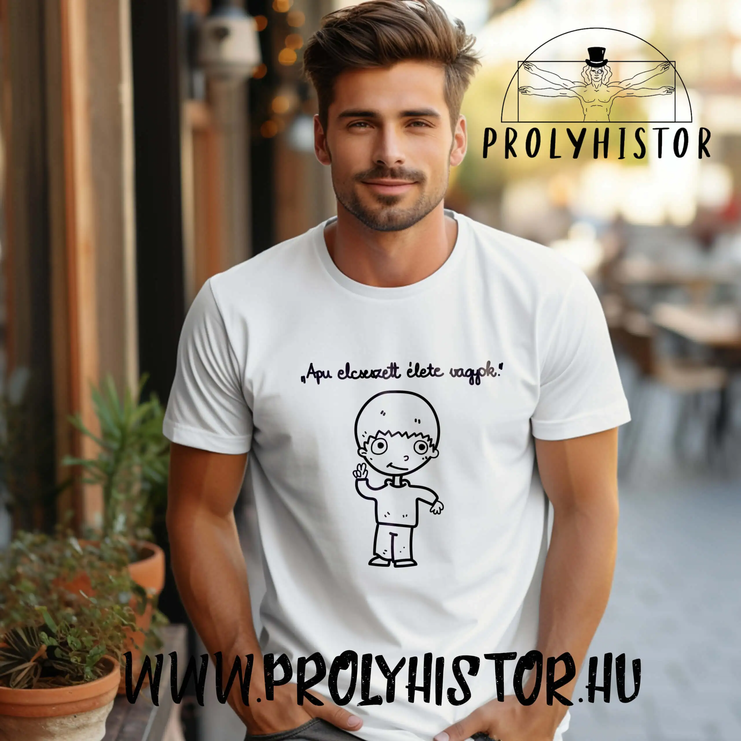 Apu elcseszett élete vagyok (fehér)- unisex biopamut póló