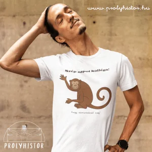 Szép napot kolléga! ...hogy szomorodnál meg (fehér)- unisex biopamut póló