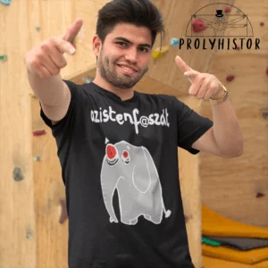 azistenfaszát (fekete)- unisex biopamut póló