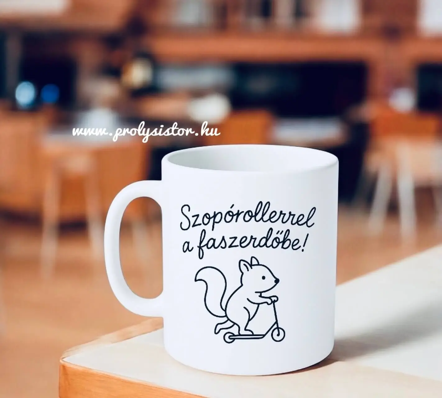 Szopóroller bögre